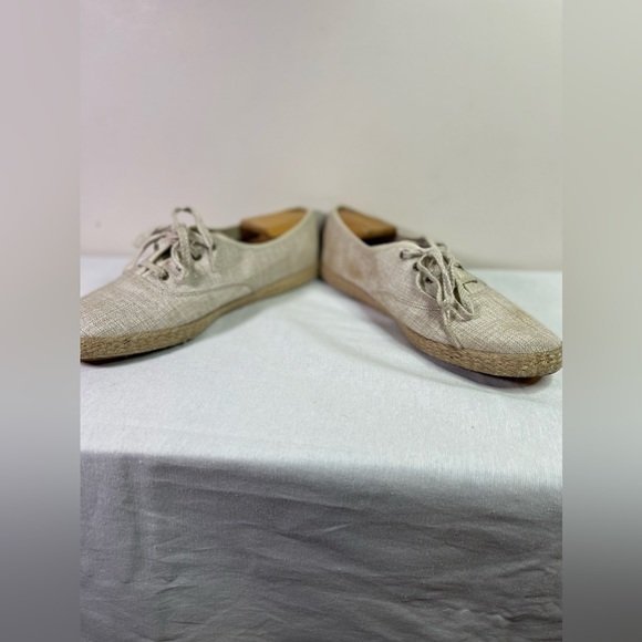 Keds Women’s Tan Lace Up Sneakers Canvas W/ Jute Trim US Size 9.5 - Picture 3 of 8